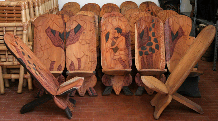 sedie africane teak