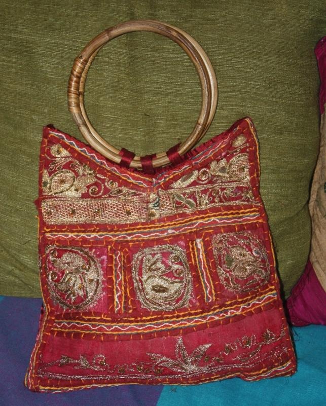 borse etniche rafia banano seta satin cotone