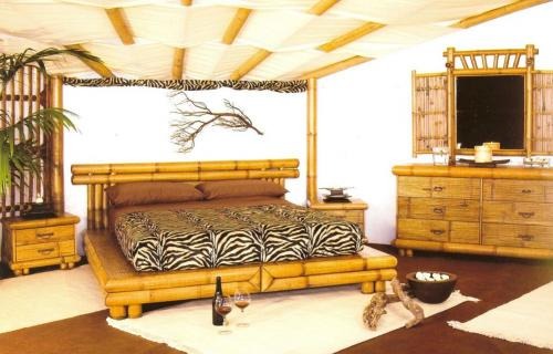 camera da letto etnica bambù